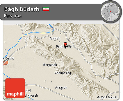 Shaded Relief 3D Map of Bāgh Būdarh