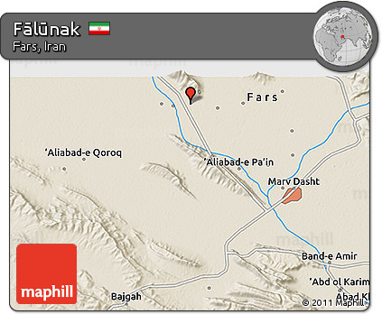 Shaded Relief 3D Map of Fālūnak