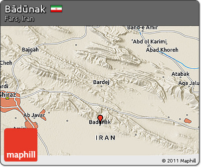 Shaded Relief 3D Map of Bādūnak
