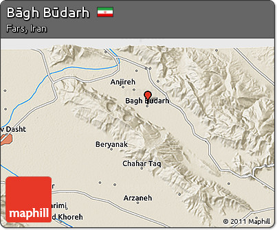 Shaded Relief 3D Map of Bāgh Būdarh
