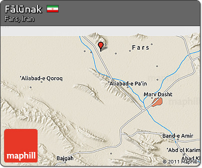 Shaded Relief 3D Map of Fālūnak