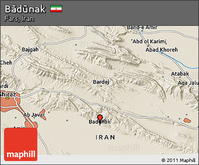 Shaded Relief 3D Map of Bādūnak