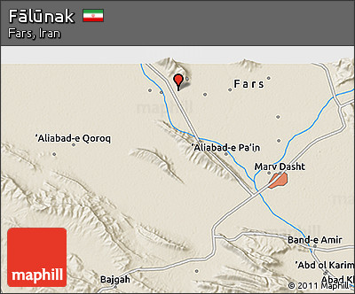 Shaded Relief 3D Map of Fālūnak