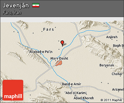 Shaded Relief 3D Map of Jevenjān