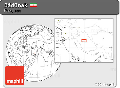 Blank Location Map of Bādūnak