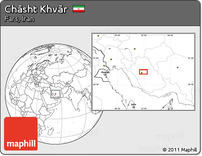 Blank Location Map of Chāsht Khvār