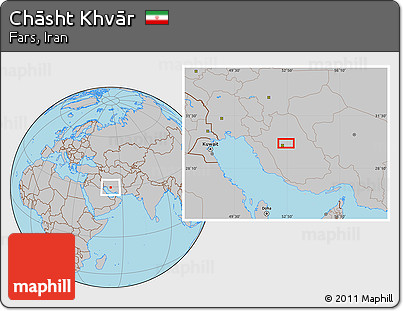 Gray Location Map of Chāsht Khvār