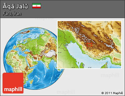 Physical Location Map of Āqā Jalū