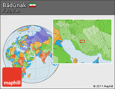 Political Location Map of Bādūnak