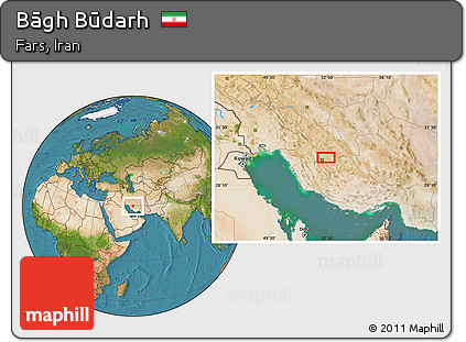 Satellite Location Map of Bāgh Būdarh