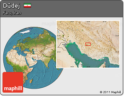 Satellite Location Map of Dūdej