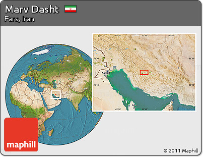 Satellite Location Map of Marv Dasht