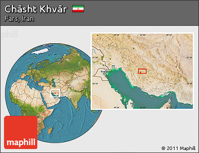 Satellite Location Map of Chāsht Khvār