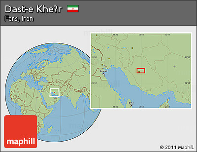 Savanna Style Location Map of Dast-e Kheẕr