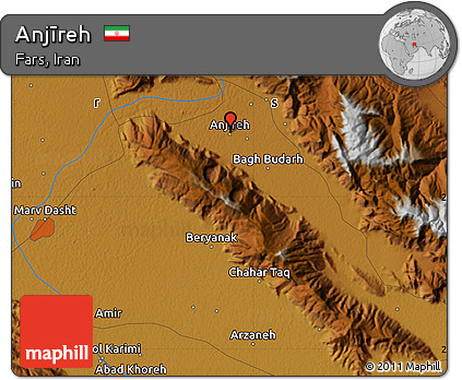 Physical Map of Anjīreh