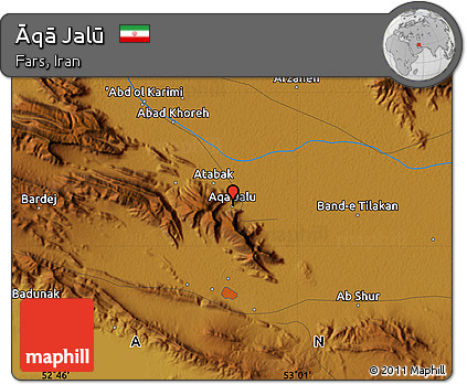 Physical Map of Āqā Jalū