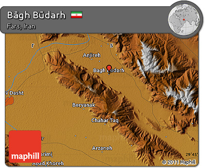 Physical Map of Bāgh Būdarh