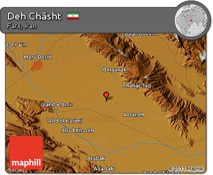 Physical Map of Deh Chāsht