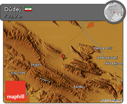 Physical Map of Dūdej