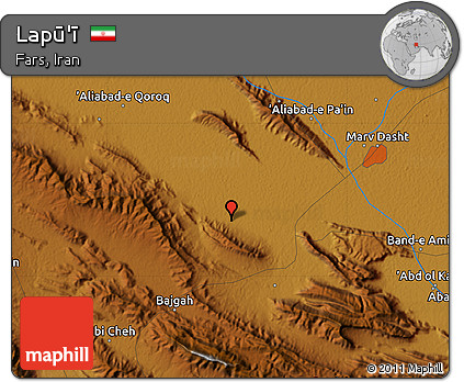 Physical Map of Lapū'ī