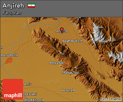 Physical Map of Anjīreh