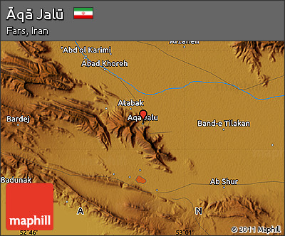 Physical Map of Āqā Jalū