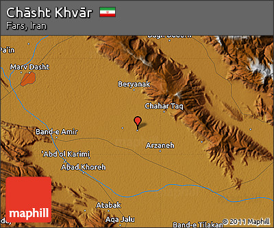 Physical Map of Chāsht Khvār