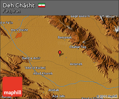 Physical Map of Deh Chāsht