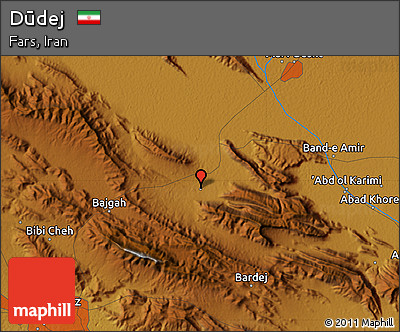 Physical Map of Dūdej