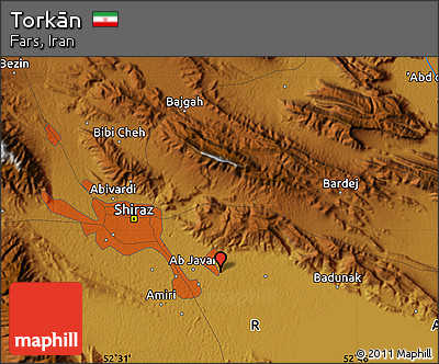 Physical Map of Torkān