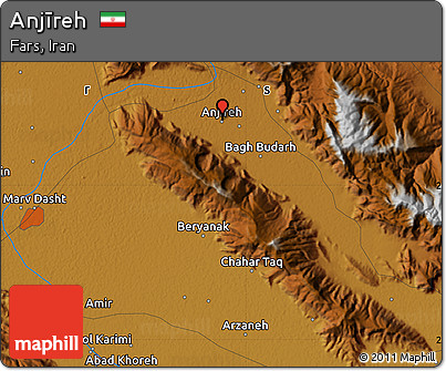 Physical Map of Anjīreh