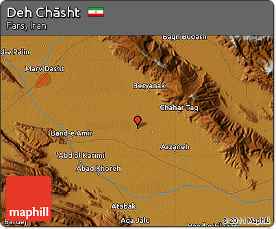 Physical Map of Deh Chāsht