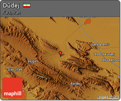 Physical Map of Dūdej