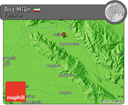 Political Map of Boz Mīān