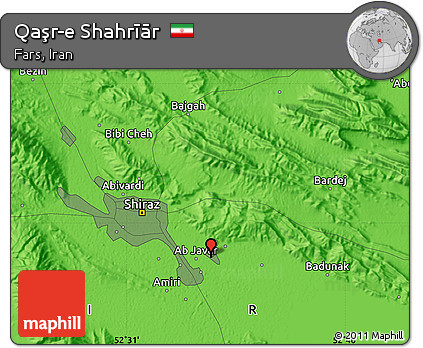 Political Map of Qaşr-e Shahrīār