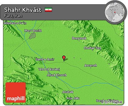Political Map of Shahr Khvāst
