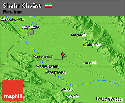 Political Map of Shahr Khvāst