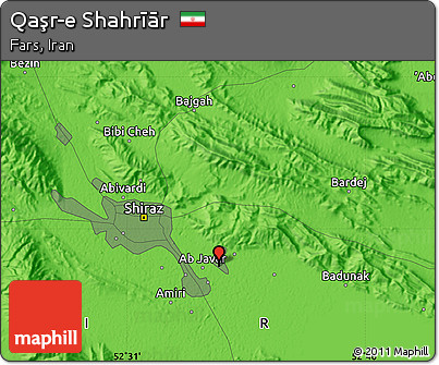Political Map of Qaşr-e Shahrīār