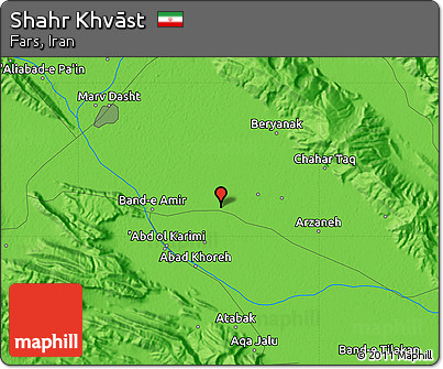 Political Map of Shahr Khvāst