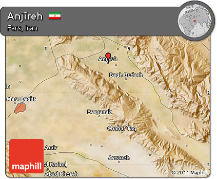 Satellite Map of Anjīreh
