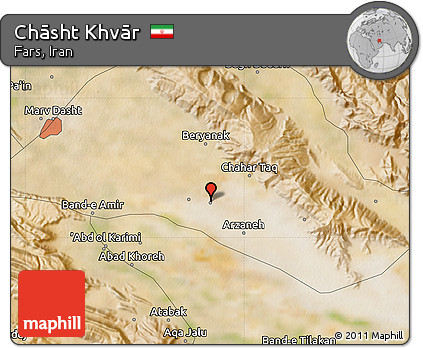 Satellite Map of Chāsht Khvār
