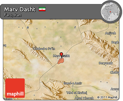 Satellite Map of Marv Dasht