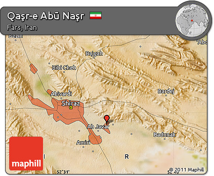 Satellite Map of Qaşr-e Abū Naşr