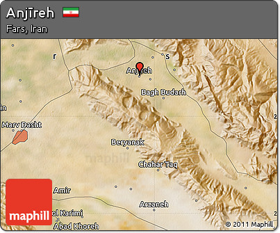 Satellite Map of Anjīreh