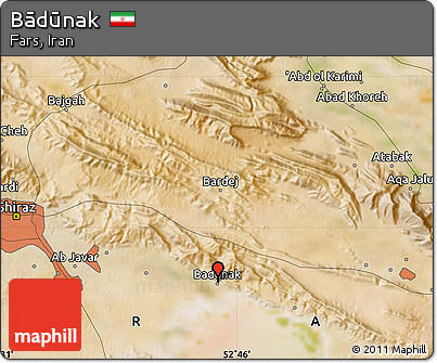 Satellite Map of Bādūnak