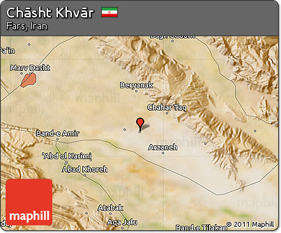 Satellite Map of Chāsht Khvār