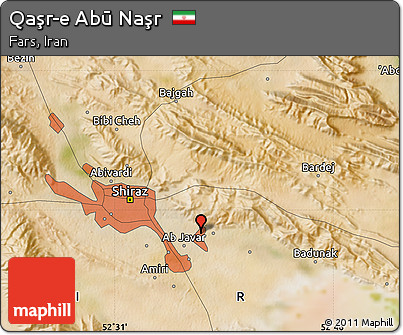 Satellite Map of Qaşr-e Abū Naşr