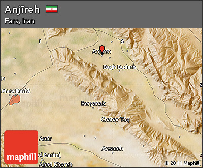 Satellite Map of Anjīreh