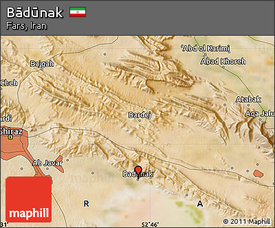 Satellite Map of Bādūnak