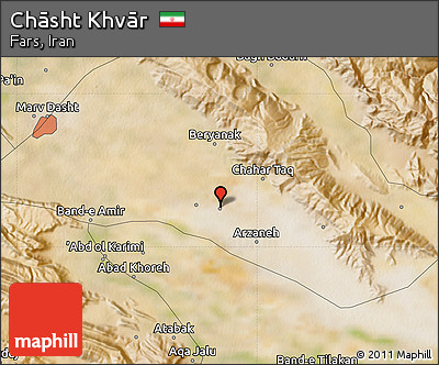 Satellite Map of Chāsht Khvār